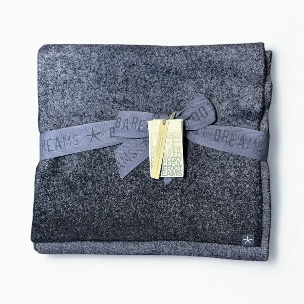 NWT Barefoot Dreams Cozychic Lite Women's Confetti Scarf in Deep Sea Blue Indigo